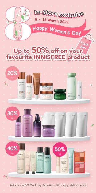 INNISFREE-International-Womens-Day-Deal-1-313x625 - Beauty & Health Johor Kedah Kelantan Kuala Lumpur Melaka Negeri Sembilan Pahang Penang Perak Perlis Personal Care Promotions & Freebies Putrajaya Sabah Sarawak Selangor Skincare Terengganu 