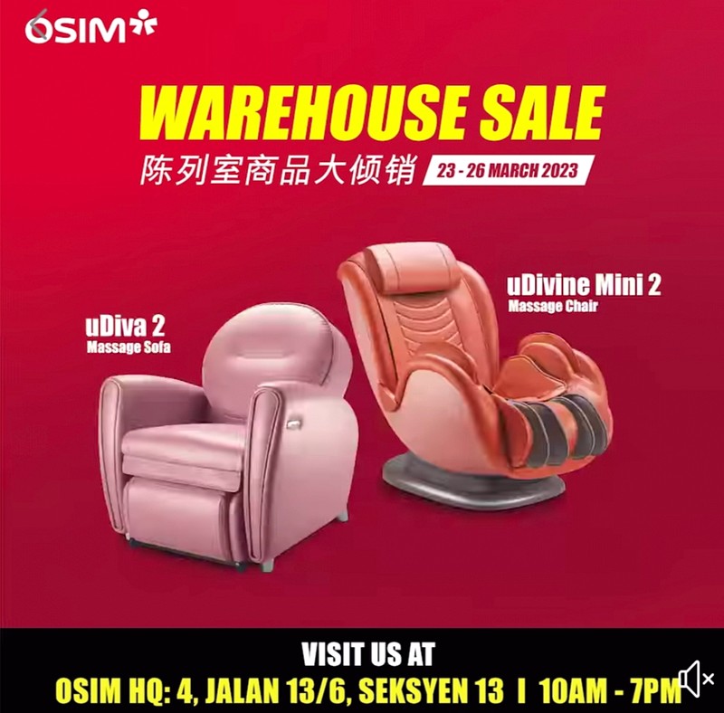 Jualan-Gudang-OSIM-Warehouse-Sale-MY-2023-Petaling-Jaya-HQ-1 - Electronics & Computers Home Appliances Kuala Lumpur Location Massage Selangor Warehouse Sale & Clearance in Malaysia 