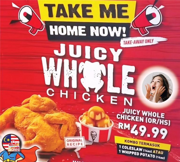 Today onward KFC All New Whole Fried Chicken Promotion in Malaysia