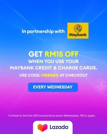 MayBank-Card-Lazada-Wednesday-Promo-350x438 - Bank & Finance Johor Kedah Kelantan Kuala Lumpur Maybank Melaka Negeri Sembilan Others Pahang Penang Perak Perlis Promotions & Freebies Putrajaya Sabah Sarawak Selangor Terengganu 