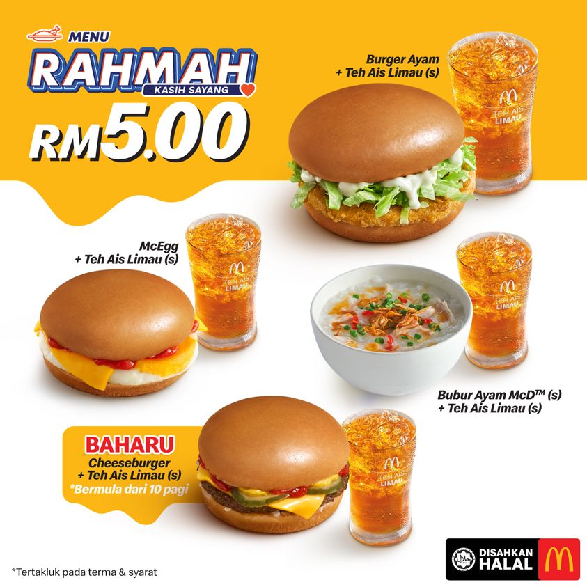 31 Mar 2023 Onward McDonald's Rahmah Menu Promo