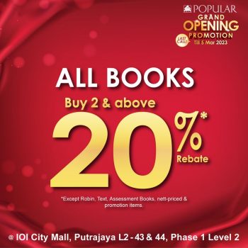 POPULAR-Grand-Opening-Promotion-at-IOI-City-Mall-1-350x350 - Books & Magazines Promotions & Freebies Putrajaya Stationery 