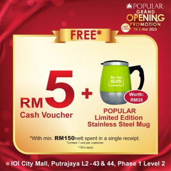 POPULAR-Grand-Opening-Promotion-at-IOI-City-Mall-12-350x350 - Books & Magazines Promotions & Freebies Putrajaya Stationery 