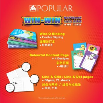 Popular-WIN-WIN-Notebooks-2023-Contest-2-350x350 - Books & Magazines Events & Fairs Johor Kedah Kelantan Kuala Lumpur Melaka Negeri Sembilan Online Store Pahang Penang Perak Perlis Putrajaya Sabah Sarawak Selangor Stationery Terengganu 