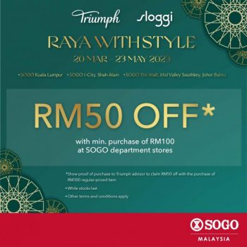 SOGO-Triumph-Sloggi-Raya-Promotion-350x349 - Fashion Accessories Fashion Lifestyle & Department Store Johor Kuala Lumpur Lingerie Promotions & Freebies Selangor Underwear 