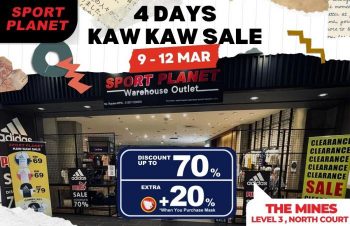 Sport-Planet-4-Days-Kaw-Kaw-Sale-at-The-Mines-350x226 - Apparels Fashion Accessories Fashion Lifestyle & Department Store Footwear Malaysia Sales Selangor Sportswear 