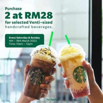 Starbucks-2-Venti-Beverage-for-RM28-Promotion-350x350 - Beverages Food , Restaurant & Pub Johor Kedah Kelantan Kuala Lumpur Melaka Negeri Sembilan Pahang Penang Perak Perlis Promotions & Freebies Putrajaya Sabah Sarawak Selangor Terengganu 