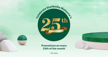 Starbucks-25-Anniversary-Promo-350x184 - Beverages Food , Restaurant & Pub Johor Kedah Kelantan Kuala Lumpur Melaka Negeri Sembilan Pahang Penang Perak Perlis Promotions & Freebies Putrajaya Sabah Sarawak Selangor Terengganu 