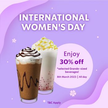 Starbucks-International-Womens-Day-Special-350x350 - Beverages Food , Restaurant & Pub Johor Kedah Kelantan Kuala Lumpur Melaka Negeri Sembilan Pahang Penang Perak Perlis Promotions & Freebies Putrajaya Sabah Sarawak Selangor Terengganu 