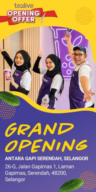 Tealive-Opening-Offer-at-Antara-Gapi-Serendah-313x625 - Beverages Food , Restaurant & Pub Selangor 