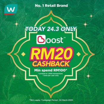 Watsons-Boost-RM20-Cashback-Promotion-350x350 - Beauty & Health Cosmetics Health Supplements Johor Kedah Kelantan Kuala Lumpur Melaka Negeri Sembilan Pahang Penang Perak Perlis Personal Care Promotions & Freebies Putrajaya Sabah Sarawak Selangor Terengganu 