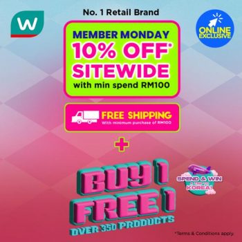 Watsons-Online-Member-Monday-Promo-350x350 - Beauty & Health Health Supplements Johor Kedah Kelantan Kuala Lumpur Melaka Negeri Sembilan Pahang Penang Perak Perlis Personal Care Promotions & Freebies Putrajaya Sabah Sarawak Selangor Terengganu 