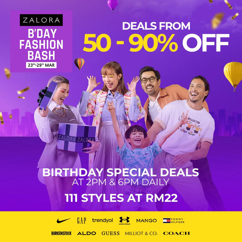 ZALORA-Birthday-Sale - Apparels Fashion Accessories Fashion Lifestyle & Department Store Johor Kedah Kelantan Kuala Lumpur Melaka Negeri Sembilan Pahang Penang Perak Perlis Putrajaya Sabah Sarawak Selangor Terengganu Warehouse Sale & Clearance in Malaysia 