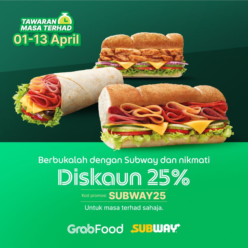 Subway promo discount