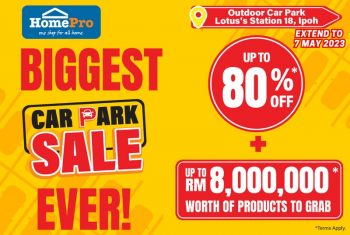 HomePro-Biggest-Car-Park-Sale-350x235 - Building Materials Electronics & Computers Furniture Home & Garden & Tools Home Appliances Home Decor Kitchen Appliances Perak Sanitary & Bathroom Warehouse Sale & Clearance in Malaysia 