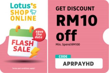 Lotuss-April-Flash-Sales-RM10-eCoupon-350x234 - Johor Kedah Kelantan Kuala Lumpur Melaka Negeri Sembilan Online Store Pahang Penang Perak Perlis Promotions & Freebies Putrajaya Sabah Sarawak Selangor Supermarket & Hypermarket Terengganu 