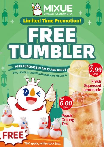 MIXUE-Free-Thumbler-Promo-350x495 - Beverages Food , Restaurant & Pub Melaka Promotions & Freebies 