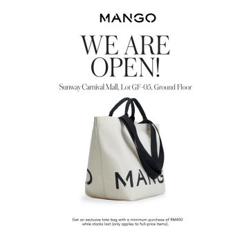 Mango-Free-Tote-Bag-Promotion-at-Sunway-Carnival-Mall-350x350 - Bags Fashion Accessories Fashion Lifestyle & Department Store Penang Promotions & Freebies 