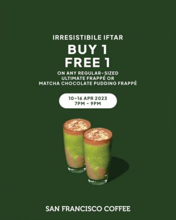 San-Francisco-Coffee-Buy-1-Free-1-Ramadan-Promotion-350x438 - Beverages Food , Restaurant & Pub Johor Kedah Kelantan Kuala Lumpur Melaka Negeri Sembilan Pahang Penang Perak Perlis Promotions & Freebies Putrajaya Sabah Sarawak Selangor Terengganu 