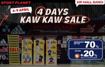 Sport-Planet-4-Days-Kaw-Kaw-Sale-at-KIP-Mall-Bangi-350x225 - Apparels Fashion Accessories Fashion Lifestyle & Department Store Footwear Malaysia Sales Selangor Sportswear 