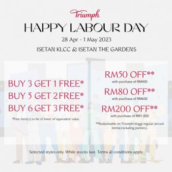 Triumph-Labour-Day-Deal-at-Isetan-350x350 - Fashion Accessories Fashion Lifestyle & Department Store Kuala Lumpur Lingerie Promotions & Freebies Selangor Underwear 