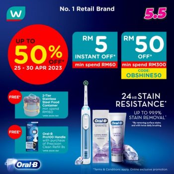 Watsons-Oral-B-Promotion-350x350 - Beauty & Health Johor Kedah Kelantan Kuala Lumpur Melaka Negeri Sembilan Online Store Pahang Penang Perak Perlis Personal Care Promotions & Freebies Putrajaya Sabah Sarawak Selangor Terengganu 