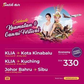 Batik-Air-Kaamatan-and-Gawai-Festivals-Fixed-Faras-Promotion-350x350 - Air Fare Johor Kedah Kelantan Kuala Lumpur Melaka Negeri Sembilan Pahang Penang Perak Perlis Promotions & Freebies Putrajaya Sabah Sarawak Selangor Sports,Leisure & Travel Terengganu 