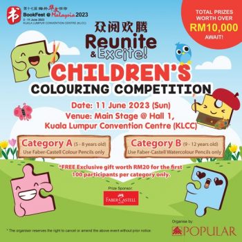 BookFest-Malaysia-2023-Reunite-Excite-Childrens-Colouring-Competition-by-Popular-Bookstore-350x350 - Events & Fairs Kuala Lumpur Selangor 