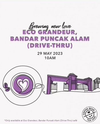 Coffee-Bean-Drive-thru-Opening-Promotion-at-Eco-Grandeur-Bandar-Puncak-Alam-350x433 - Beverages Food , Restaurant & Pub Johor Promotions & Freebies 