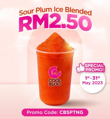 Coolblog-Ice-Blended-Sour-Plum-Promo-350x380 - Beverages Food , Restaurant & Pub Johor Kedah Kelantan Kuala Lumpur Melaka Negeri Sembilan Pahang Penang Perak Perlis Promotions & Freebies Putrajaya Sabah Sarawak Selangor Terengganu 