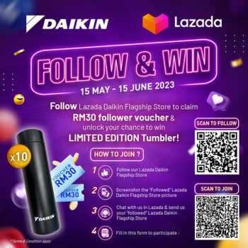 Daikin-Follow-and-Win-Contest-on-Lazada-350x350 - Events & Fairs Johor Kedah Kelantan Kuala Lumpur Melaka Negeri Sembilan Online Store Others Pahang Penang Perak Perlis Putrajaya Sabah Sarawak Selangor Terengganu 