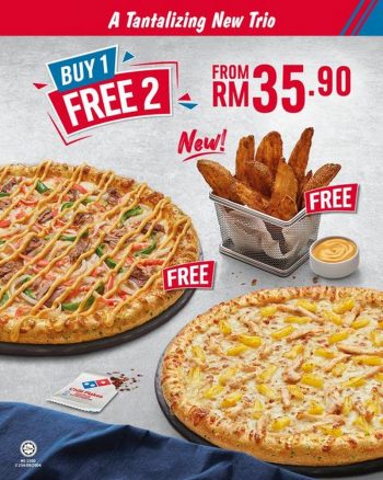Dominos-Pizza-Buy-1-Free-2-Promotion-350x438 - Beverages Food , Restaurant & Pub Johor Kedah Kelantan Kuala Lumpur Melaka Negeri Sembilan Pahang Penang Perak Perlis Pizza Promotions & Freebies Putrajaya Sabah Sarawak Selangor Terengganu 