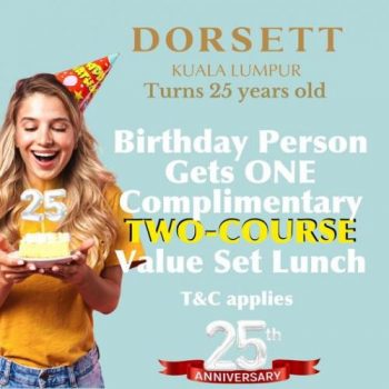 Dorsett-Kuala-Lumpur-Checkers-Cafe-Birthday-Person-Free-Two-Course-Value-Set-Lunch-Promotion-350x350 - Beverages Food , Restaurant & Pub Kuala Lumpur Promotions & Freebies Selangor 