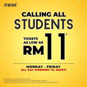 GSC-All-Day-Student-Price-Promotion-350x349 - Cinemas Johor Kuala Lumpur Movie & Music & Games Promotions & Freebies Selangor 