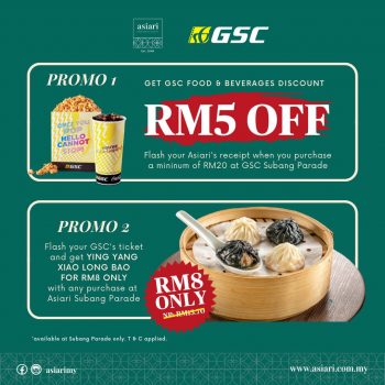 GSC-Asiari-Promo-at-Subang-Parade-350x350 - Beverages Cinemas Food , Restaurant & Pub Movie & Music & Games Promotions & Freebies Selangor 