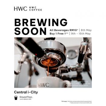 HWC-Coffee-Opening-Promo-at-Central-i-City-350x350 - Beverages Food , Restaurant & Pub Promotions & Freebies Selangor 