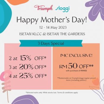 Isetan-Triump-Sloggi-Mothers-Day-Deal-350x350 - Fashion Accessories Fashion Lifestyle & Department Store Kuala Lumpur Lingerie Promotions & Freebies Selangor Underwear 