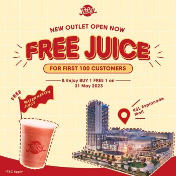 JUICY-Opening-Deal-at-KSL-Esplanade-Mall-350x350 - Beverages Food , Restaurant & Pub Promotions & Freebies Selangor 