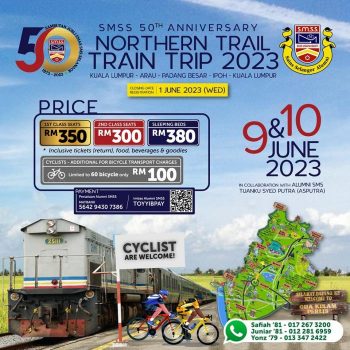 KTM-Northern-Trail-Train-Trip-2023-350x350 - Johor Kedah Kelantan Kuala Lumpur Melaka Negeri Sembilan Others Pahang Penang Perak Perlis Promotions & Freebies Putrajaya Sabah Sarawak Selangor Terengganu 