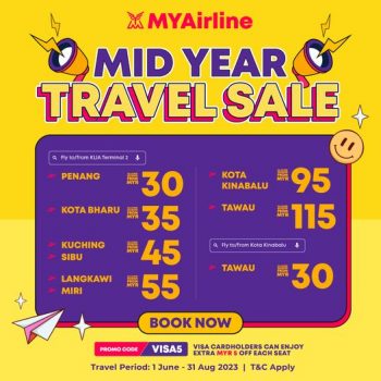 MYAirline-Mid-Year-Travel-Sale-350x350 - Air Fare Johor Kedah Kelantan Kuala Lumpur Malaysia Sales Melaka Negeri Sembilan Online Store Pahang Penang Perak Perlis Putrajaya Sabah Sarawak Selangor Sports,Leisure & Travel Terengganu Travel Packages 