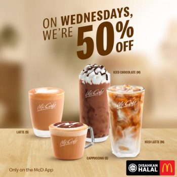 McDonalds-McCafe-Half-Price-Wednesday-Promo-350x350 - Beverages Food , Restaurant & Pub Johor Kedah Kelantan Kuala Lumpur Melaka Negeri Sembilan Pahang Penang Perak Perlis Promotions & Freebies Putrajaya Sabah Sarawak Selangor Terengganu 