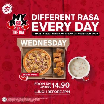 Pizza-Hut-Weekday-Lunch-Mybox-Promo-3-350x350 - Beverages Food , Restaurant & Pub Johor Kedah Kelantan Kuala Lumpur Melaka Negeri Sembilan Pahang Penang Perak Perlis Pizza Promotions & Freebies Putrajaya Sabah Sarawak Selangor Terengganu 