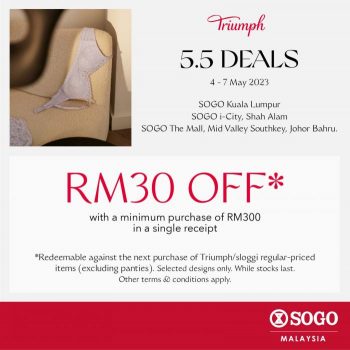 SOGO-Triumph-5.5-Promotion-350x350 - Fashion Accessories Fashion Lifestyle & Department Store Johor Kuala Lumpur Lingerie Promotions & Freebies Selangor Underwear 