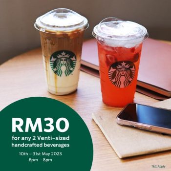 Starbucks-May-2-Venti-Sized-Beverages-Promo-350x350 - Beverages Food , Restaurant & Pub Johor Kedah Kelantan Kuala Lumpur Melaka Negeri Sembilan Pahang Penang Perak Perlis Promotions & Freebies Putrajaya Sabah Sarawak Selangor Terengganu 