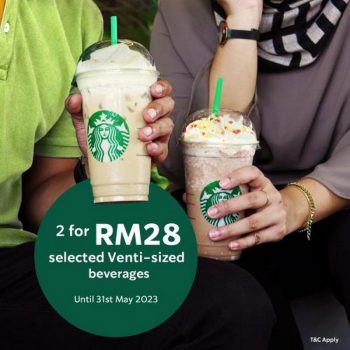 Starbucks-May-2-Venti-Sized-Beverages-for-RM28-Promotion-350x350 - Beverages Food , Restaurant & Pub Johor Kedah Kelantan Kuala Lumpur Melaka Negeri Sembilan Pahang Penang Perak Perlis Promotions & Freebies Putrajaya Sabah Sarawak Selangor Terengganu 