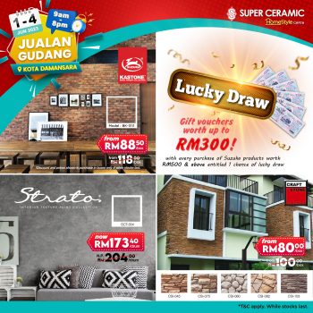 Super-Ceramic-Warehouse-Sale-17-350x350 - Building Materials Flooring Home & Garden & Tools Home Decor Home Hardware Lightings Selangor Warehouse Sale & Clearance in Malaysia 