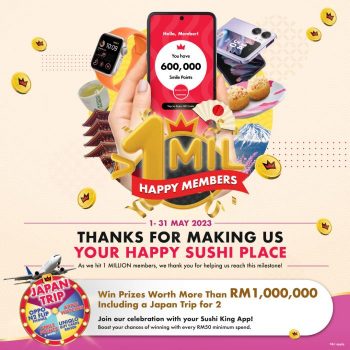 Sushi-King-1-Million-Happy-Members-Contest-350x350 - Beverages Events & Fairs Food , Restaurant & Pub Johor Kedah Kelantan Kuala Lumpur Melaka Negeri Sembilan Pahang Penang Perak Perlis Putrajaya Sabah Sarawak Selangor Sushi Terengganu 