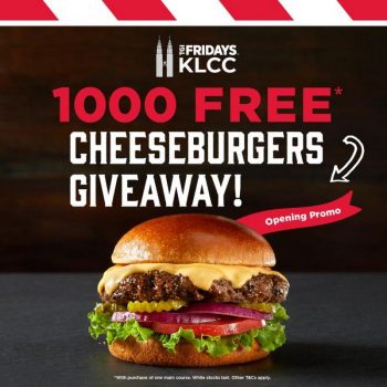 TGI-Fridays-Free-1000-Cheeseburgers-Opening-Promotion-350x350 - Beverages Food , Restaurant & Pub Kuala Lumpur Promotions & Freebies Selangor 