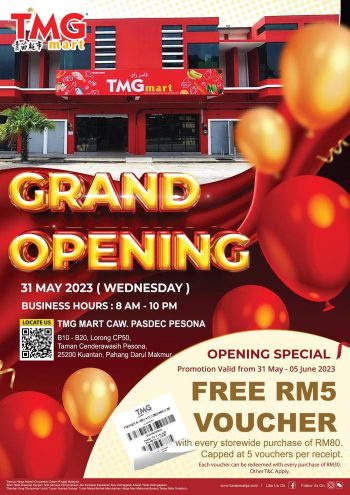 TMG-Mart-Opening-Promotion-at-Pasdec-Persona-350x495 - Pahang Promotions & Freebies Supermarket & Hypermarket 
