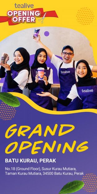 Tealive-Opening-Promotion-at-Batu-Kurau-Perak-313x625 - Beverages Food , Restaurant & Pub Perak Promotions & Freebies 